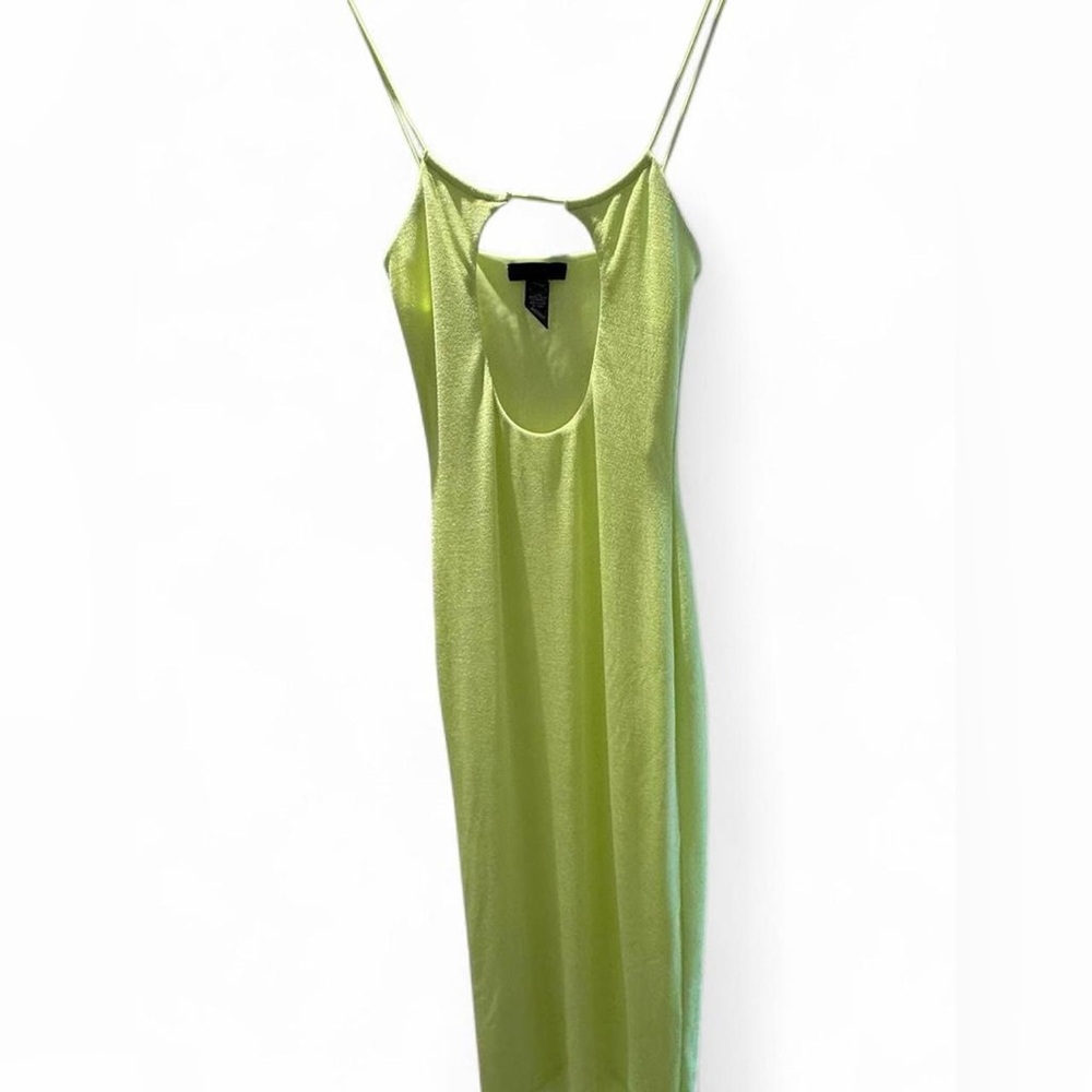 Vibrant Lime Midi Dress